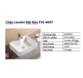 Bộ lavabo Everest đặt bàn EVE-6007
