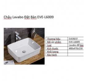 Bộ lavabo Everest đặt bàn EVE-6009