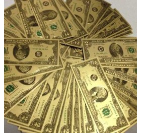 Tiền 2 USD mạ vàng
