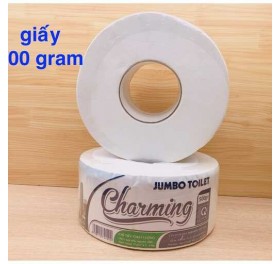 Giấy vệ sinh cuộn lớn 2 lớp Charming 500 gram