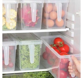 hộp nhựa đựng thức ăn tủ lạnh có tay cầm và nắp đậy 14x15x26cm