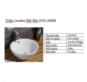 Bộ lavabo Everest đặt bàn EVE-6008