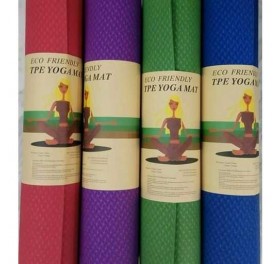 Thảm yoga TPE 1 lớp in hoa