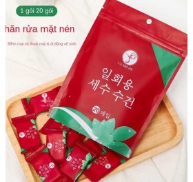 Bịch 20 viên khăn nén Hàn Quốc hình viên kẹo