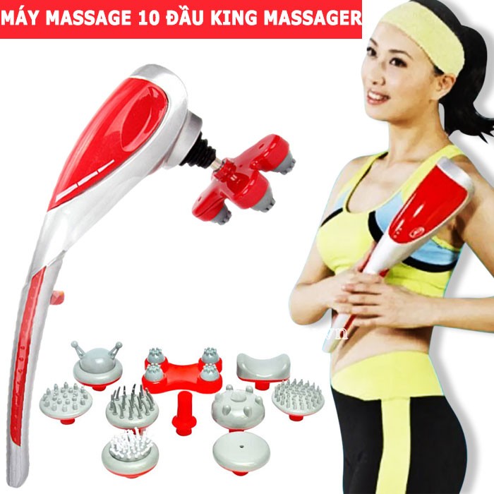 Kết quả hình ảnh cho máy massage 10 đầu cầm tay massage king