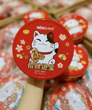 Bánh quy mèo thần tài hộp thiếc 120g