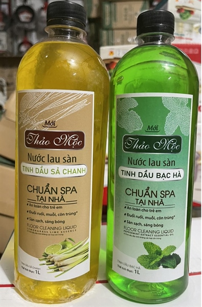 Nước lau thơm nhà tinh dầu sả chai 1L
