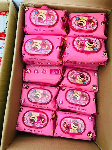 Khăn ướt gấu dâu bịch 250g