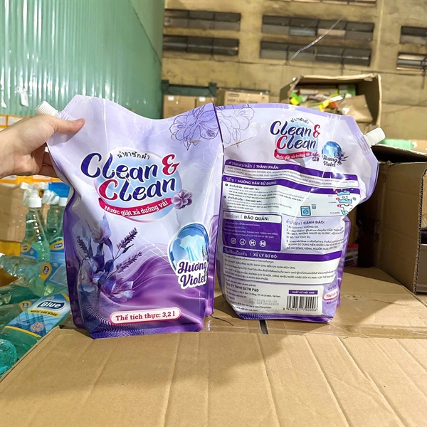 Nước giặt xả clean & clean 3.2L hương Violet - Ảnh 2
