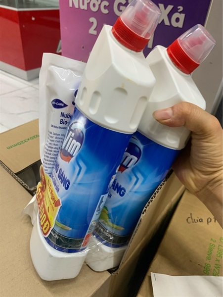 Set 2 chai Vim trắng sáng + rửa chén sunlight