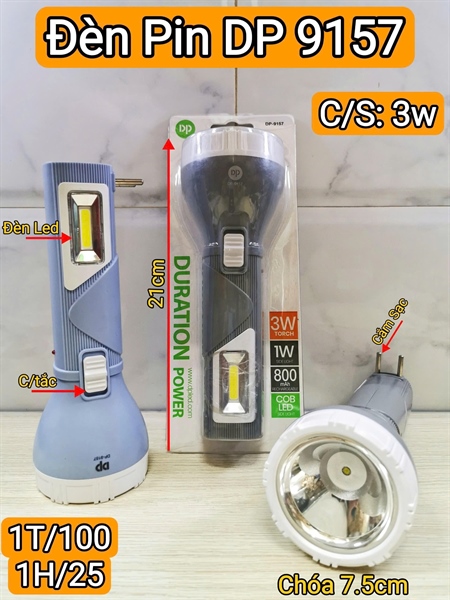 Đèn pin sạc tích điện DP 9157