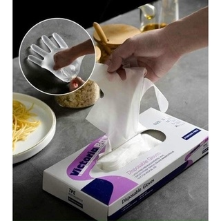 Hộp 100 găng tay Victoria Bay chất liệu TPE loại 1 SIZE L