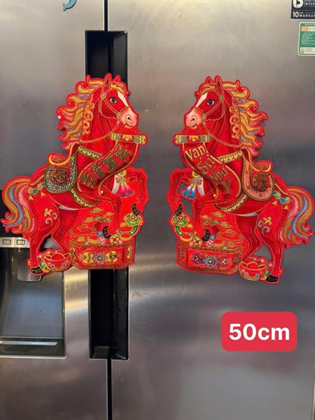 Cặp ngựa tài lộc dán cửa 50cm