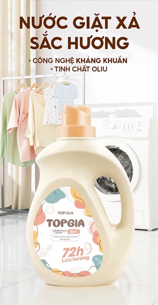 nước giặt xả topgia can 2L