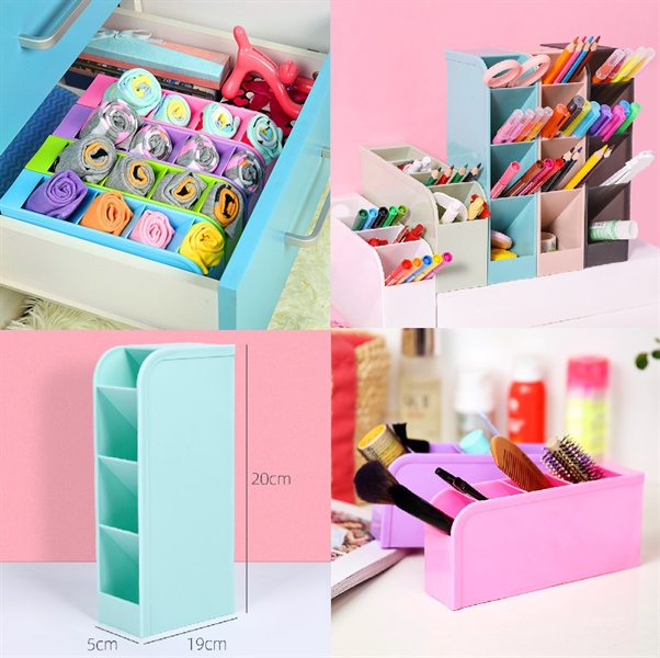 Kệ nhựa đựng bút và vật dụng đa năng 4 tầng mini mẫu mới