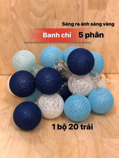 Đèn trang trí banh chỉ 5cm 20 trái