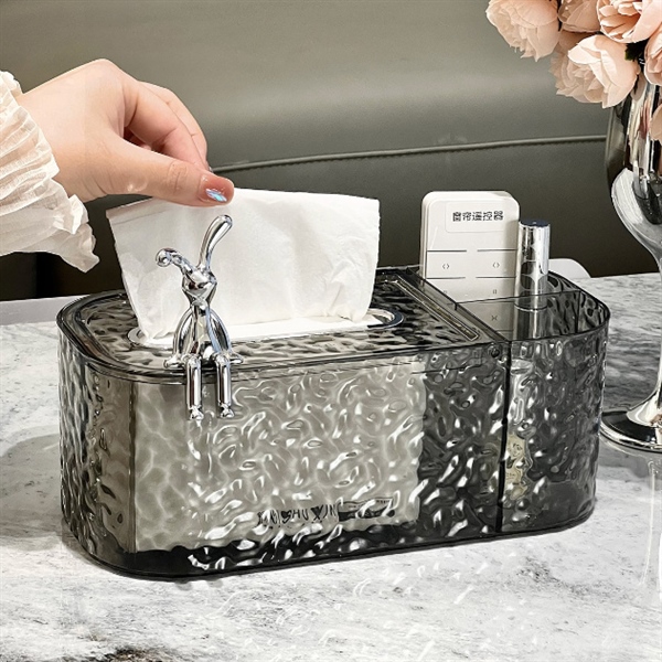 hộp đựng giấy đa năng trong suốt hình thỏ