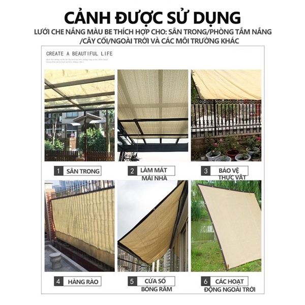 bạt che nắng chống tia UV 2x2m