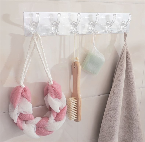 tranh treo 6 móc dán tường nhựa PVC giả pha lê