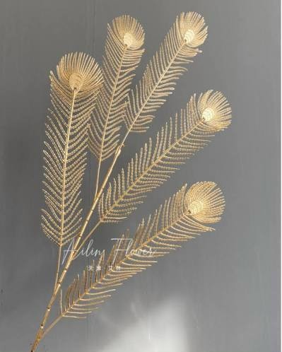 Lá trang trí hình đuôi công dài 85cm