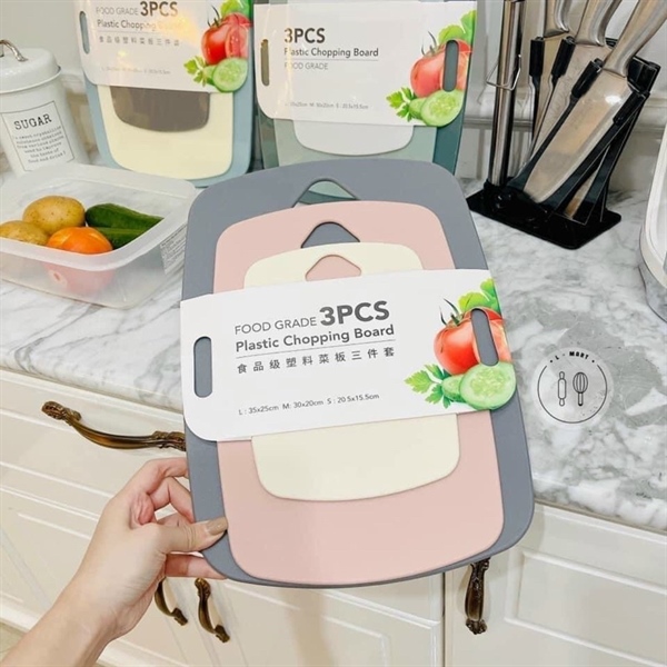 Bộ 3 thớt nhựa kháng khuẩn cao cấp