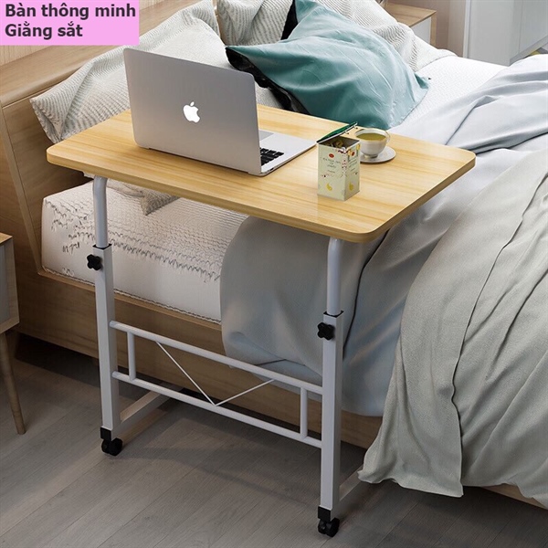 Bàn gỗ thông minh có bánh xe tăng giảm chiều cao