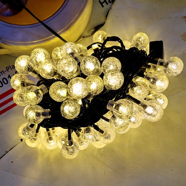 Đèn led bi bọt dây dài 10m màu VÀNG NẮNG