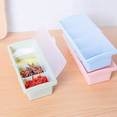 hộp đựng gia vị 4 ngăn nhựa ABS an toàn