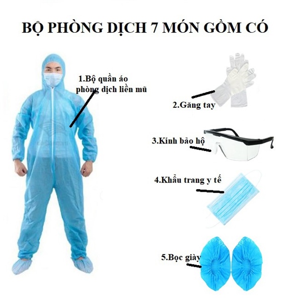Bộ đồ bảo hộ 7 món