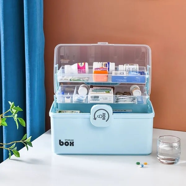 tủ thuốc, dụng cụ y tế 3 tầng