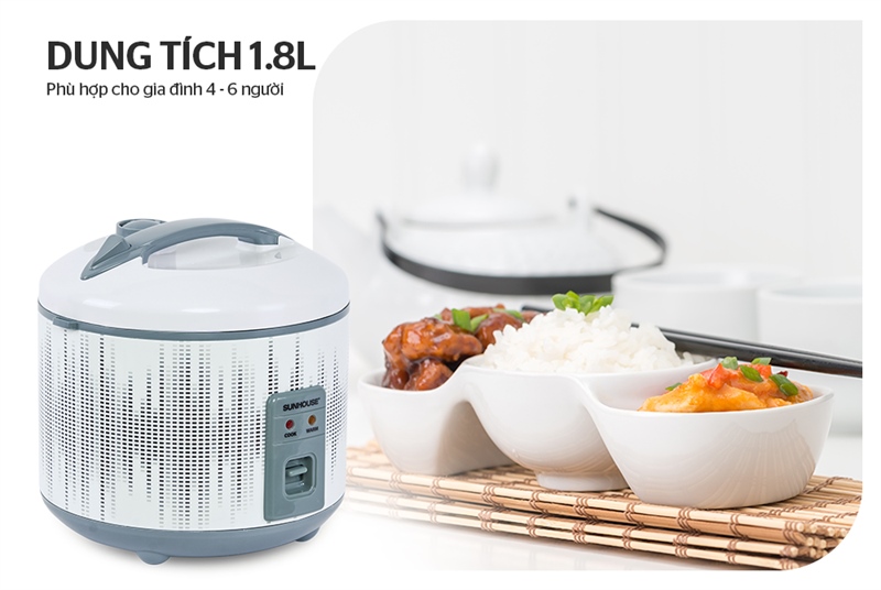 Nồi cơm điện Sunhouse 1.8L chính hãng 8601