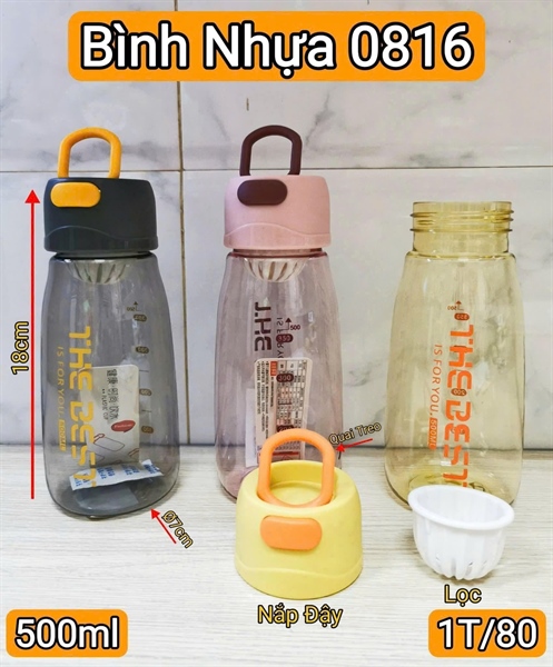 Bình nhựa học sinh có lõi lọc 500ml