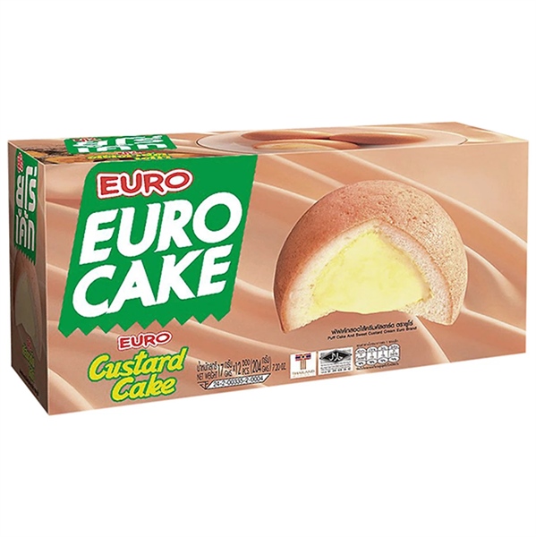 Bánh Trứng Euro Custard Cake hộp 12 cái hàng Thái