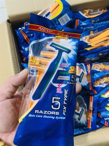 Dao cạo râu 2 lưỡi bịch 5 cây