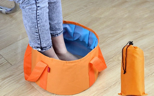 Túi ngâm chân thư giản kèm túi đựng - xanh