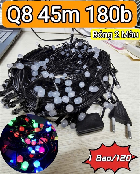 Dây led nháy màu bóng tròn 45m - 180 bóng