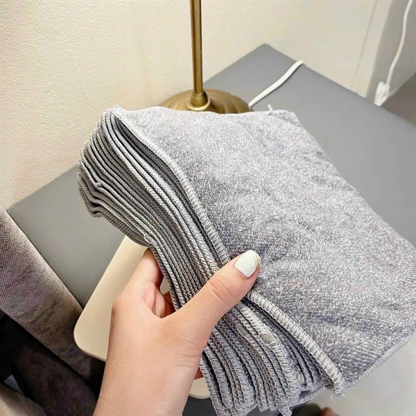 Set 10 khăn lau bông siêu thấm nước xám 25x25cm