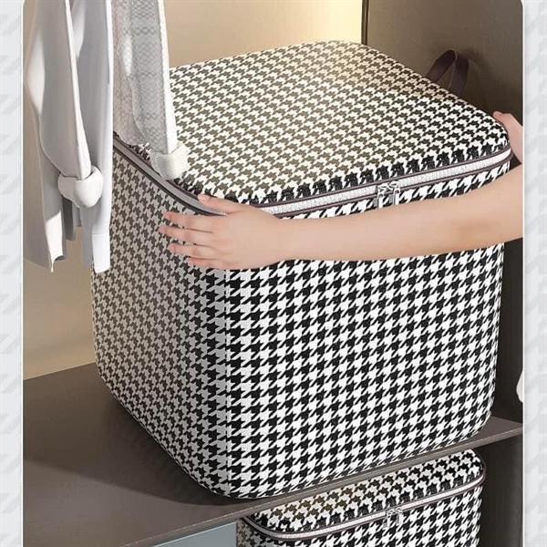 Túi đựng chăn màn 100l có dây kéo hoạ tiết caro