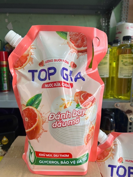 Nước rửa chén TOP gia Hương Bưởi hồng 2L