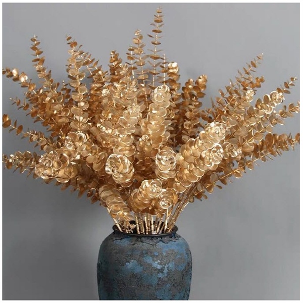 Cành lá táo vàng trang trí dài 85cm