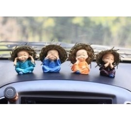 combo 4 chú tiểu đội nón rơm lớn