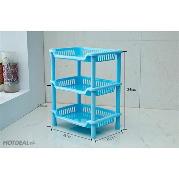 Kệ nhựa 3 tầng chữ nhật