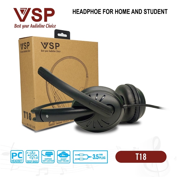 Tai nghe headphone VSP T18 có mic