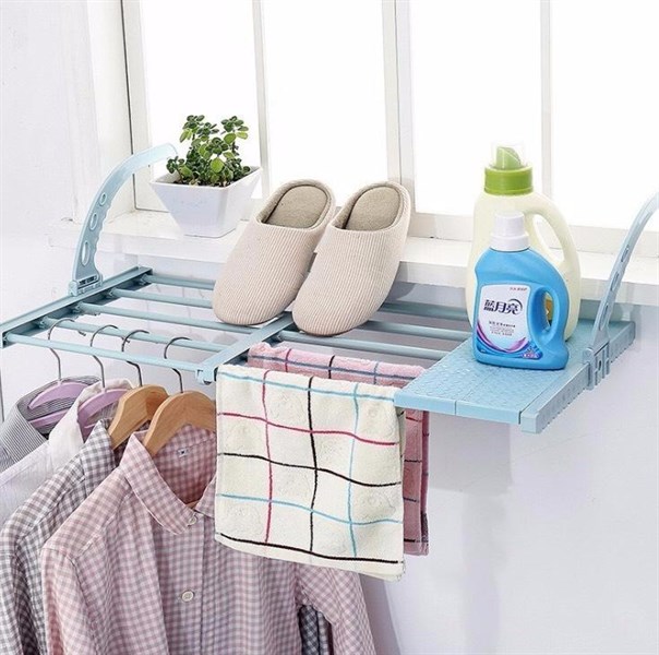 Kệ phơi đồ ban công co giãn