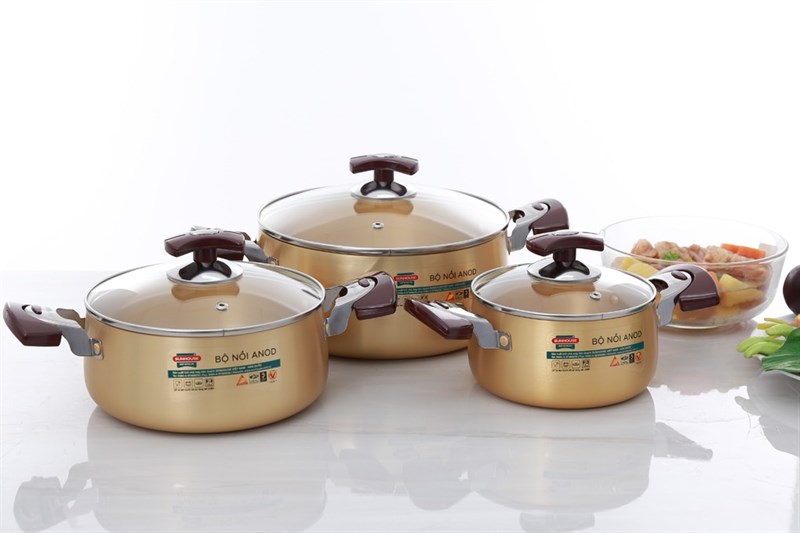 Bộ 3 nồi Sunhouse Anod