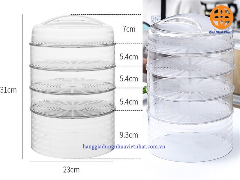 Lồng bàn đa tầng Việt Nhật trong suốt