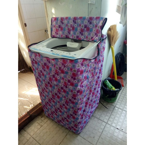 áo trùm máy giặt cửa trên kara vải siêu dày size từ 7-15kg