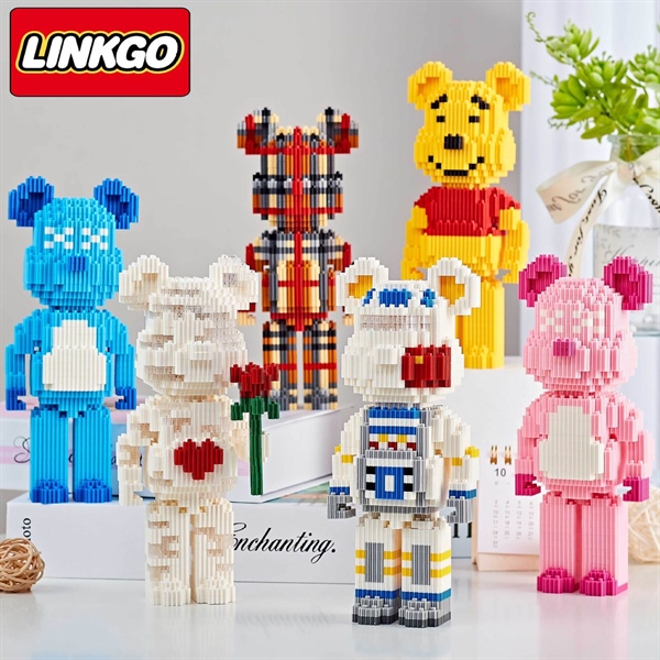 Lego 3D hình gấu Bearbrick size lớn 35cm
