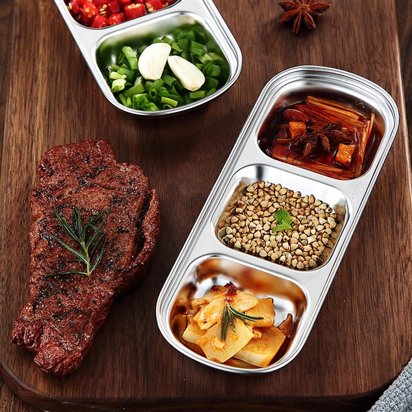 khay nước chấm inox 3 ngăn