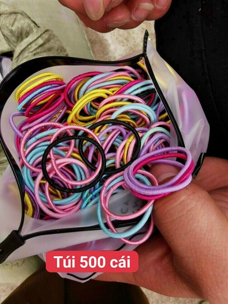 bịch 500 sợi dây thun cột tóc siêu dai